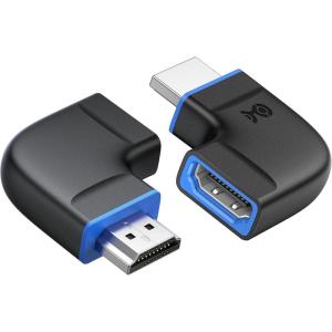 imageCable Matters ComboPack 8K Flat Right Angle HDMI 21 Adapter with HDR Supports 8K60Hz  4K240Hz 270 Degree and 90 Degree HDMI Adapter Black