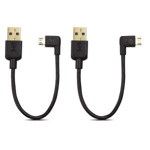 imageCable Matters ComboPack Right Angle USB Cable for TV Stick and Power Bank 6 Inches  90 Degree USB to Micro USB Cable for Roku TV Stick and More