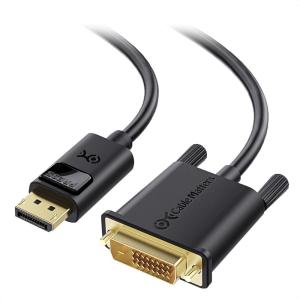 imageCable Matters DisplayPort to DVI Cable DP to DVI Cable 6 Feet6 Feet