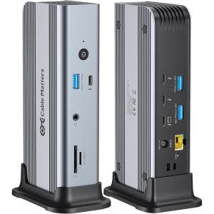 imageCable Matters Intel Certified 11in1 Thunderbolt 5 Dock with Thunderbolt Share 3X Thunderbolt 5 Ports 25GbE 3X USB 32 Ports up to Triple 4K144Hz on Windows 11 Dual 6K60Hz on macOS 140W PD