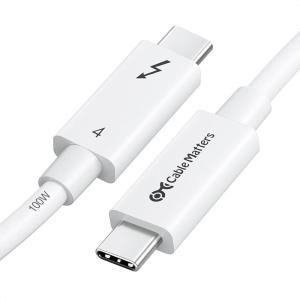 imageCable Matters Intel Certified 40Gbps Active Thunderbolt 4 Cable 66 ft with 100W Charging and 8K Video  Fully Compatible with USB CUSBC USB 4  USB4 and Thunderbolt 3White