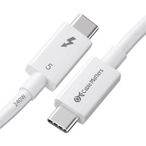 imageCable Matters Intel Certified 80Gbps Thunderbolt 5 Cable with up to 120Gbps Bandwidth Boost and 240W Charging  1m  33ft Compatible with Thunderbolt 4 USB4 and USB C BlackWhite