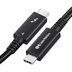 imageCable Matters Intel Certified Braided 40Gbps Active Thunderbolt 4 Cable 66 ft with 100W Charging Power Delivery and 8K Video  Fully Compatible with Thunderbolt 3 USB 4  USB4 and USB C PortBlack