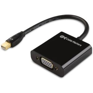 imageCable Matters Mini DisplayPort to VGA Adapter Mini DP to VGA in Black  Thunderbolt and Thunderbolt 2 Port Compatible