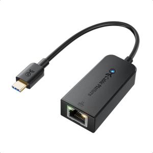 imageCable Matters Plug ampamp Play USB C to Ethernet Adapter with PXE MAC Address Clone Thunderbolt to Ethernet Adapter Gigabit Ethernet to USB C in Black  Compatible with MacBook Pro XPS Surface ProBlack