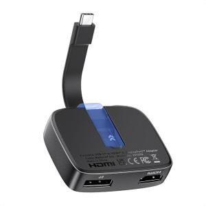imageCable Matters Portable 8K or Dual 4K 60Hz USB C to HDMI and DisplayPort Adapter  Thunderbolt 4 and USB 4 Compatible for DELL XPS Surface Pro MacBook macOS only Supports one Extended Display