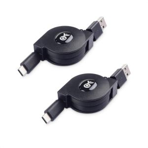 imageCable Matters Short Retractable USB C Cable 1m Retractable USB C to USB A USB C to USB Cable iPhone 15 Charger Cable Compatible with iPhone 15 Pro Max Plus