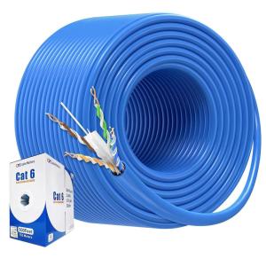 imageCable Matters UL Listed 10Gbps inWall CM Rated 23AWG Bare Copper Cat 6 Cable  500ft Solid UTP Cat6 Bulk Ethernet Cable Cat6 Ethernet Cord BlueBlue