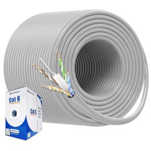 imageCable Matters UL Listed 10Gbps inWall CM Rated 23AWG Bare Copper Cat 6 Cable  500ft Solid UTP Cat6 Bulk Ethernet Cable Cat6 Ethernet Cord BlueGray