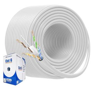imageCable Matters UL Listed 10Gbps inWall Riser Rated CMR 23AWG Bare Copper Cat6 Ethernet Cable  500ft Cat 6 Ethernet Cable Spool Cat 6 Cord Bulk BlueWhite