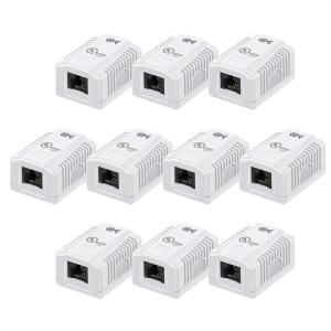 imageCable Matters UL Listed Cat6 5Pack RJ45 Surface Mount Box  1 Port in White Cat6 Ethernet Mount Box10Pack