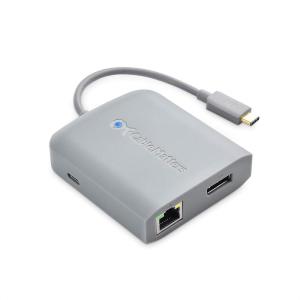 imageCable Matters USB C Hub DisplayPort 100W 4K240Hz USB C DisplayPort 14 Hub 480Mbps Ethernet 2X USB 100W Host Charging in Black  Thunderbolt 4  Thunderbolt 3 Port Compatible for MacBook ProGray