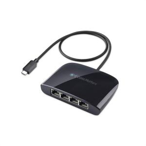 imageCable Matters USB C to 4Port Gigabit Ethernet Switch for Network Sharing on The Move Thunderbolt Ethernet Splitter USB C Gigabit Switch Compatible with Thunderbolt 54