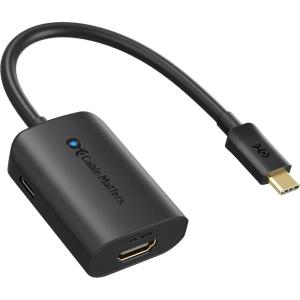 imageCable Matters USB C to HDMI Adapter USBC to HDMI Adapter Supporting 4K 60Hz and 60W Charging Black  Thunderbolt 4  USB4  Thunderbolt 3 Port Compatible with MacBook Pro iPad ProBlack