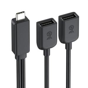 imageCable Matters USBC Male to Dual USBA Female Splitter 1 in 2 Out  1ft USBC to USB Splitter Hub with 480Mbps Data Transfer BC 12 Charging Support
