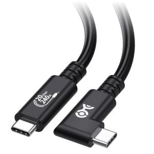 imageCable Matters USBIF Certified 20Gbps Right Angle USB 4 Cable 66ft Supports Up to 8K30Hz  4K120Hz Video 240W Charging 20Gbps Data Transfer Compatible with Thunderbolt 4 Cable MacBook XPS66 Feet