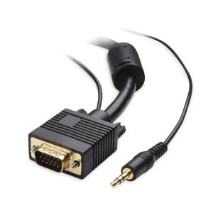 imageCable Matters VGA Cable with Audio SVGA Monitor Cable with 35mm Stereo Audio 6 Feet15 Feet