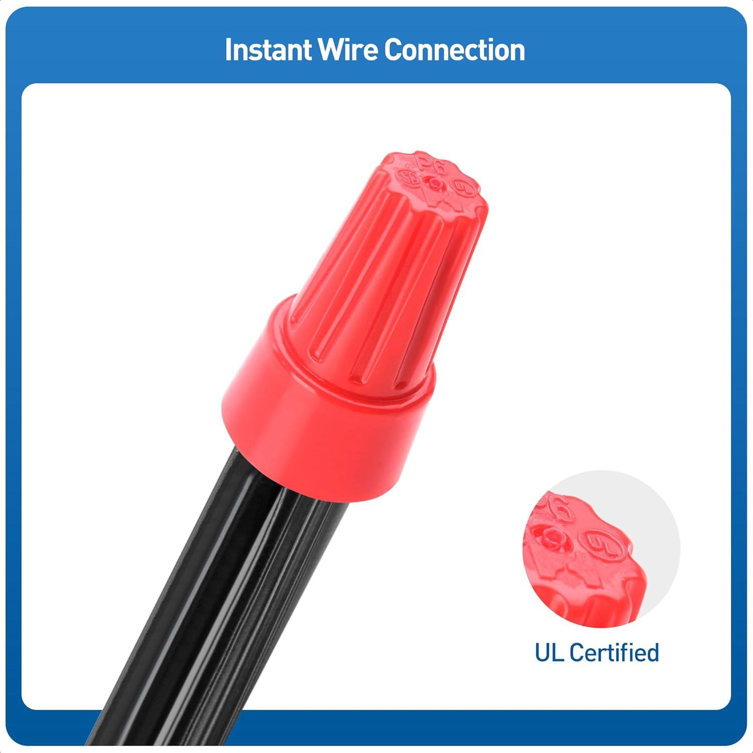 imageUL Listed Cable Matters 180Pack Twist Electrical Wire ConnectorsWire Caps  5 Size Kit for 22 AWG to 10 AWG Wire