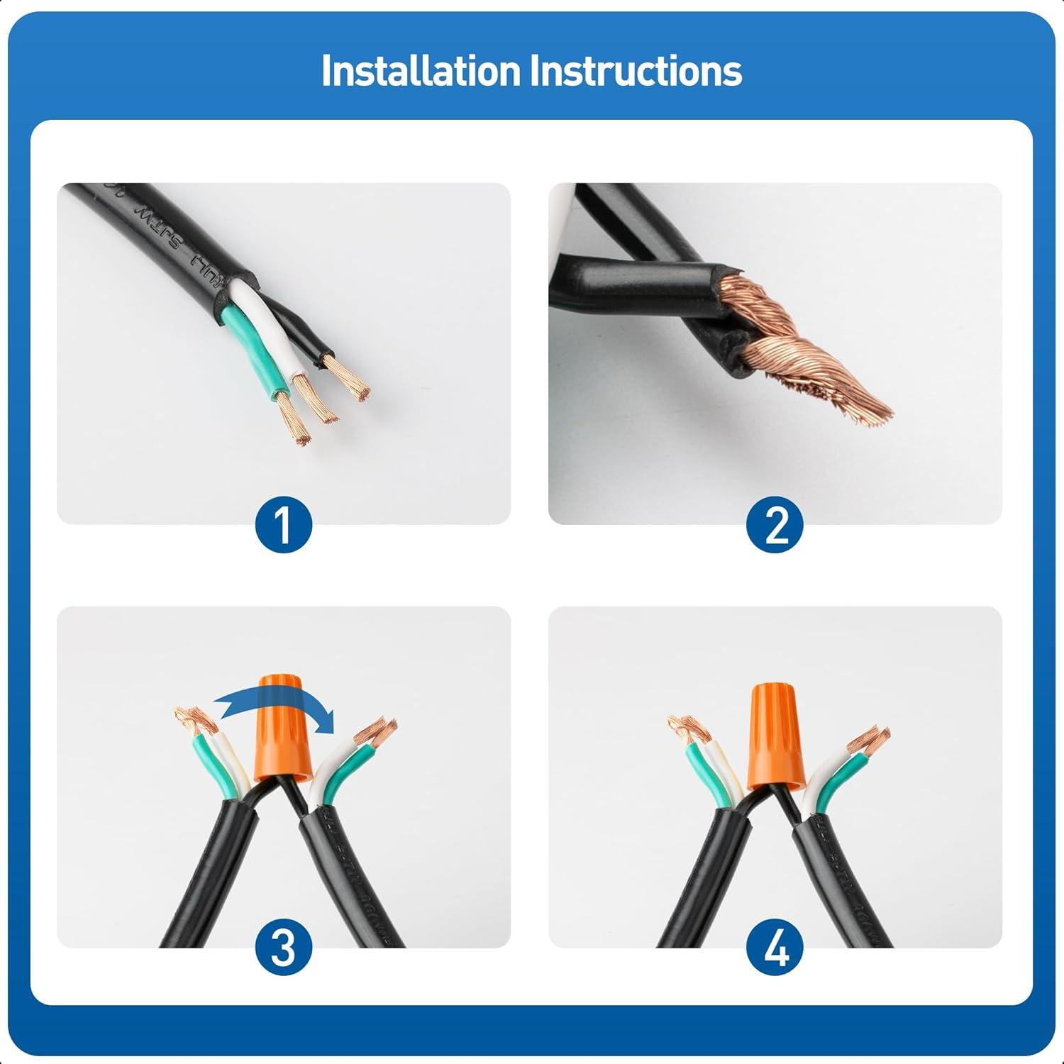 imageUL Listed Cable Matters 180Pack Twist Electrical Wire ConnectorsWire Caps  5 Size Kit for 22 AWG to 10 AWG Wire