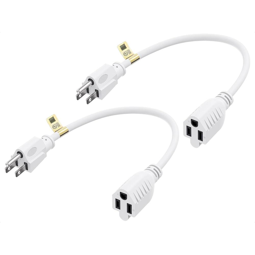 imageUL Listed Cable Matters 2Pack 16 AWG Heavy Duty 13A Power Extension Cord  10ft 3 Prong Power Cord Extension NEMA 515P to NEMA 515R BlackWhite
