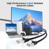 imageCable Matters 10Gbps Snagless Shielded Cat 6A Ethernet Cable  50ft Cat 6A Cable Cat6A Cord Ethernet Cord BlackBlack