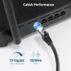 imageCable Matters 10Gbps Snagless Shielded Cat 6A Ethernet Cable  50ft Cat 6A Cable Cat6A Cord Ethernet Cord BlackBlack