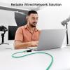 imageCable Matters 10Gbps Snagless Shielded Cat 6A Ethernet Cable  50ft Cat 6A Cable Cat6A Cord Ethernet Cord BlackGreen