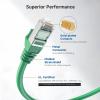 imageCable Matters 10Gbps Snagless Shielded Cat 6A Ethernet Cable  50ft Cat 6A Cable Cat6A Cord Ethernet Cord BlackGreen