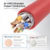 imageCable Matters 10Gbps Snagless Shielded Cat 6A Ethernet Cable  50ft Cat 6A Cable Cat6A Cord Ethernet Cord BlackRed