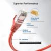 imageCable Matters 10Gbps Snagless Shielded Cat 6A Ethernet Cable  50ft Cat 6A Cable Cat6A Cord Ethernet Cord BlackRed