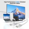 imageCable Matters 10Gbps Snagless Shielded Cat 6A Ethernet Cable  50ft Cat 6A Cable Cat6A Cord Ethernet Cord BlackWhite