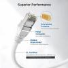 imageCable Matters 10Gbps Snagless Shielded Cat 6A Ethernet Cable  50ft Cat 6A Cable Cat6A Cord Ethernet Cord BlackWhite