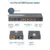 imageCable Matters 1x4 4K HDMI Extender Splitter Supports 164ft for 4K60Hz or 196ft for 4K30Hz Wall Mount 1In4Out HDMI Over Ethernet Splitter Local Monitor LoopOut
