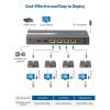 imageCable Matters 1x4 4K HDMI Extender Splitter Supports 164ft for 4K60Hz or 196ft for 4K30Hz Wall Mount 1In4Out HDMI Over Ethernet Splitter Local Monitor LoopOut