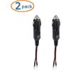 imageCable Matters 2 Pack 12V Replacement Cigarette Light Plug Cord with Leads  15A Fuse and Green Indicator Light