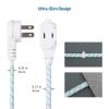 imageCable Matters 2 Pack Premium Braided 3 Outlet Flat Extension Cord 2 Prong 6 ft with Low Profile Plug6 ft