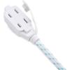 imageCable Matters 2 Pack Premium Braided 3 Outlet Flat Extension Cord 2 Prong 6 ft with Low Profile Plug6 ft