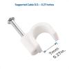 imageCable Matters 200Pack Nailin Cable Clips Cord Organizer 7mm  027 inches Coaxial Cable Clips Ethernet Cable Wall Clip Wire Wall Clips White