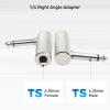 imageCable Matters 2Pack 14 Right Angle Adapter  635mm TS Right Angle Guitar Adapter for Electric Guitars Bass AMP Mixers ampamp Equalizers