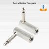 imageCable Matters 2Pack 14 Right Angle Adapter  635mm TS Right Angle Guitar Adapter for Electric Guitars Bass AMP Mixers ampamp Equalizers