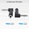 imageCable Matters 2Pack 14 Right Angle TRS Adapter  635mm Right Angle Adapter 14 TRS Audio Connector for Professional Audio Equipment