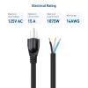 imageCable Matters 2Pack 14AWG 3Prong Power Cord Replacement 15A 1875W Appliance Cord 10ft Replacement Cord Dishwasher Power Cord NEMA 515P to 3Wire6 ft