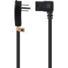 imageCable Matters 2Pack 16 AWG Low Profile Right Angle Power Cord 90 Degree Power Cord 6 Feet NEMA 515P to Angled IEC C1310 ft