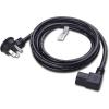 imageCable Matters 2Pack 16 AWG Low Profile Right Angle Power Cord 90 Degree Power Cord 6 Feet NEMA 515P to Angled IEC C136 ft