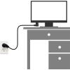 imageCable Matters 2Pack 16 AWG Low Profile Right Angle Power Cord 90 Degree Power Cord 6 Feet NEMA 515P to Angled IEC C136 ft