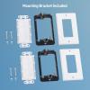 imageCable Matters 2Pack 1Gang Wall Cable Pass Through Brush Wall Plate with Bracket InWall Cable Management Solution for Home and Office White