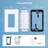 imageCable Matters 2Pack 1Gang Wall Cable Pass Through Brush Wall Plate with Bracket InWall Cable Management Solution for Home and Office White