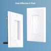 imageCable Matters 2Pack 1Gang Wall Cable Pass Through Brush Wall Plate with Bracket InWall Cable Management Solution for Home and Office White