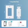 imageCable Matters 2Pack 1Gang Wall Cable Pass Through Cable Wall Plate with Flexible Rubber Grommet Cord HidingManagement Solution for Home and Office White
