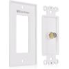 imageCable Matters 2Pack 1Port TV Cable Wall Plate Coax Wall Plate in White1Port